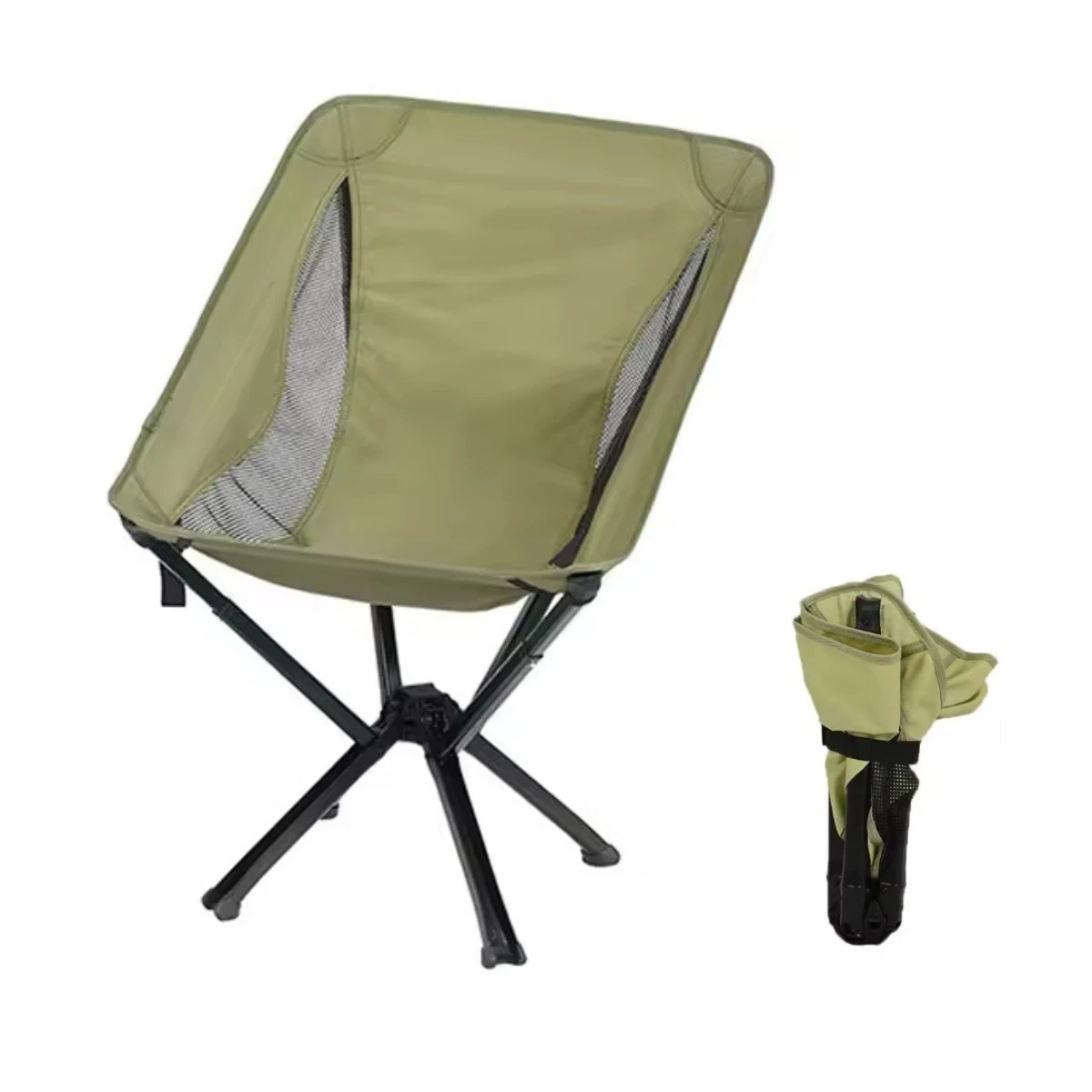 Ultralight Portable Folding Chair Camping Outdoor Hiking Chairs Custom Logo Fishing Moon Chair for Adults