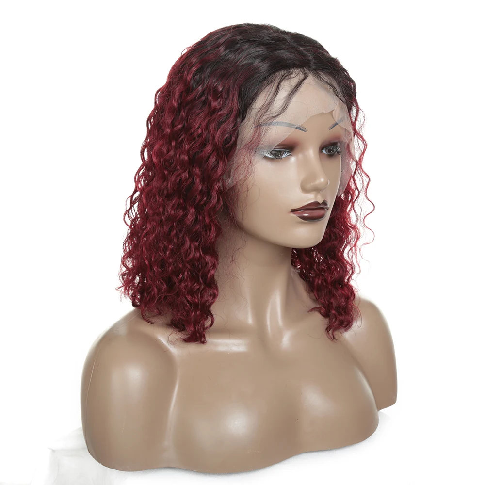 Lace Front Human Hair Wigs With Baby Hair Brazilian Remy Hair Short Curly Bob Wigs For Women Pre-Plucked Wig