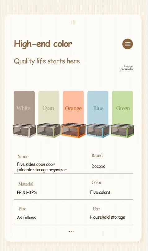 30L 45L 65L 90L 130L outdoor plastic storage container camping folding box with bottom pulley