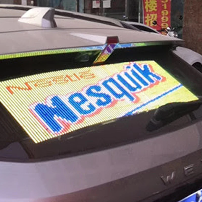 Новый дизайн гибкое автомобильное окно светодиодный цифровой экран многофункциональная программируемая рекламная декоративная панель матричная