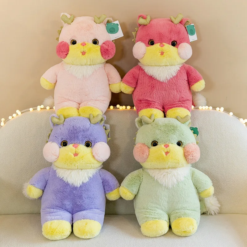 Wholesale creative new cute little hole dragon plush toys bed with sleeping dragon doll custom logo