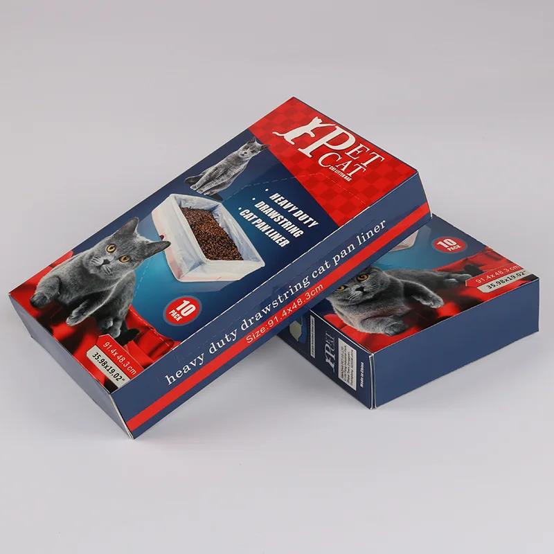 hot sale  Cat Litter Box Lined with Waste Bag Drawstring Cat Waste Box Liners Garbage Litter Bag Poop Bags