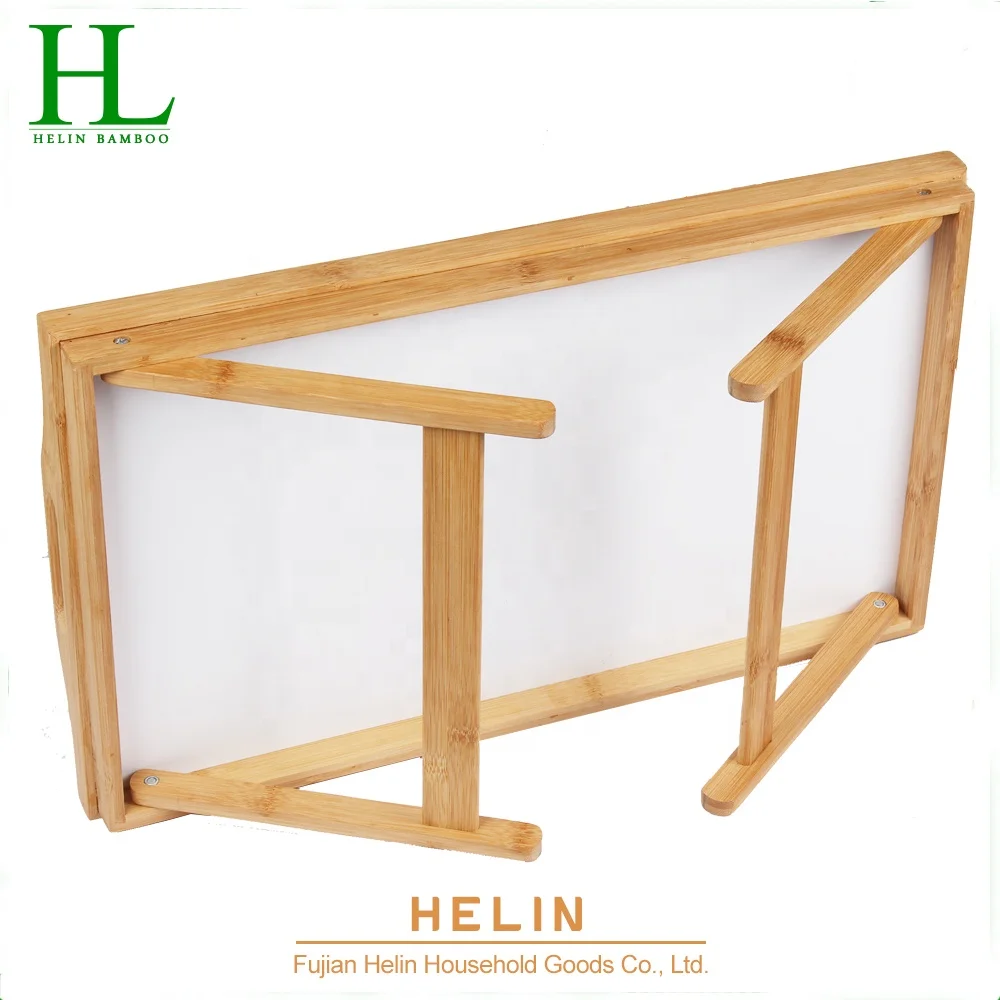Bamboo Serving Bed Tray With Folding Legs Foldable Bamboo Bed Tray