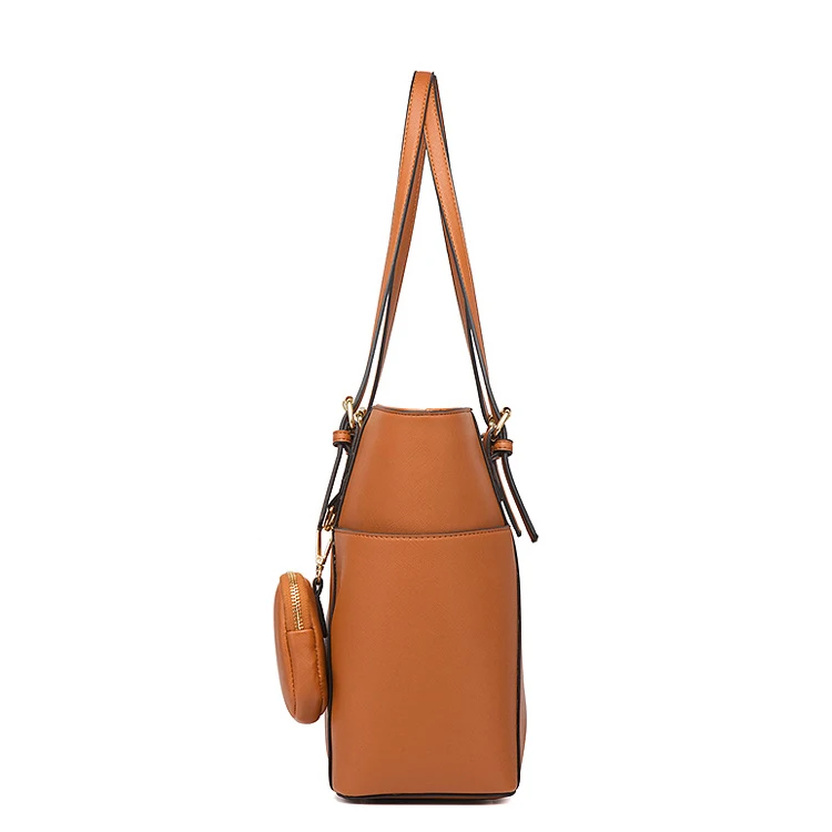 
Factory oem Europe elegance simple casual PU leather 3 pieces hand bags set female 2021 purses and handbags for women 