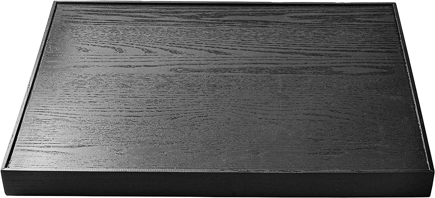 wholesale custom luxury High quality Large Black Ash Wood Serving Tray for Handles