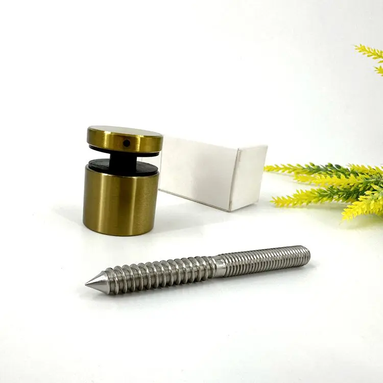 Stainless steel 316 2205 Wall installed glass fence standoffs for indoor stair railing fence fixing