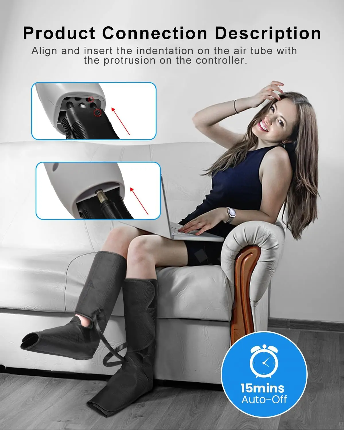 3D electric low frequency calf massager air compression boots leg massage heating smart foot leg massager