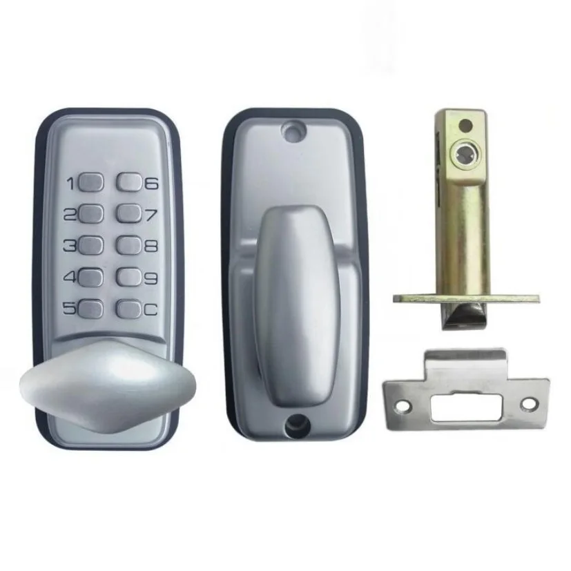 Keyless mechanical combination password door digital lock with knob handle no card and fingerprint no power