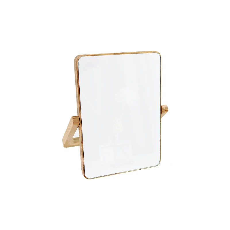 High quality Plastic Bathroom Personalized LOGO Double-Sided Makeup Table Cosmetic Mirror