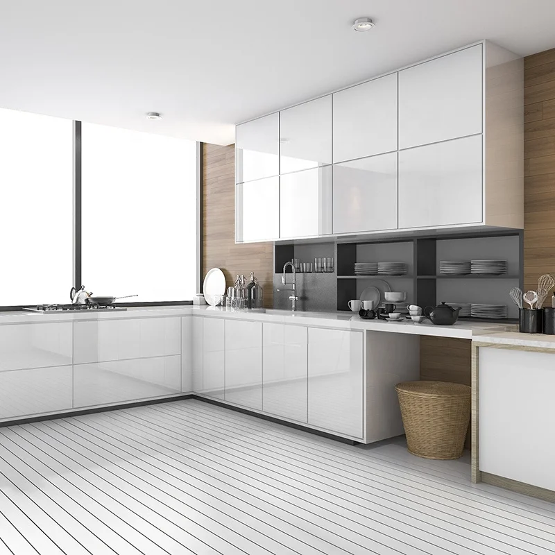 Vietnam Cheap buy kitchen cupboards kitchen cupboard set cabinet simple cupboard design RTA solid wood kitchen cabinets