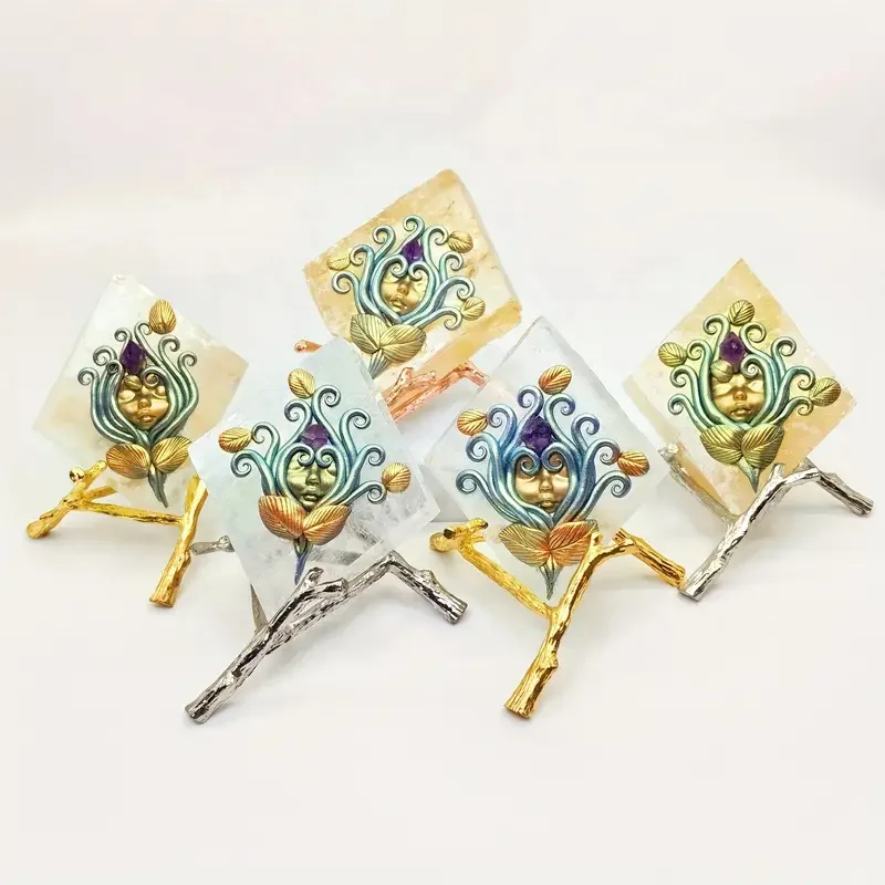 Fanshi Dream Angel Trinket Argyle Gemstone Business Gifts Semi-Precious Stone Crafts for Home Decor