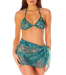 Hot sell Wanita Gemuk Dalam Bikini Tan Through Fabric Sexy Swimwear