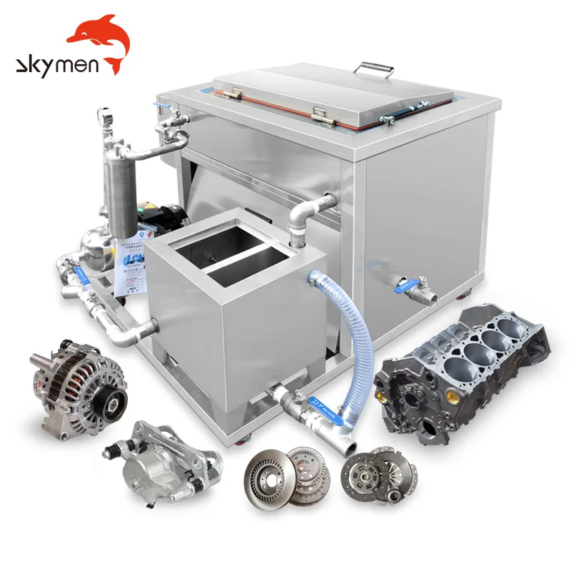 Skymen JP-720G 3600W 360L digital DPF filter industrial 2000L aluminum coolers ultrasonic cleaner with oil filter systemr