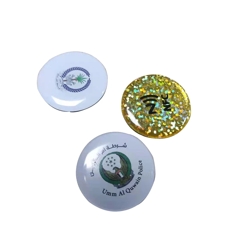 Flat phone Anti-metal NFC NTAG213 Epoxy Tag/ Sticker for Social Media sharing