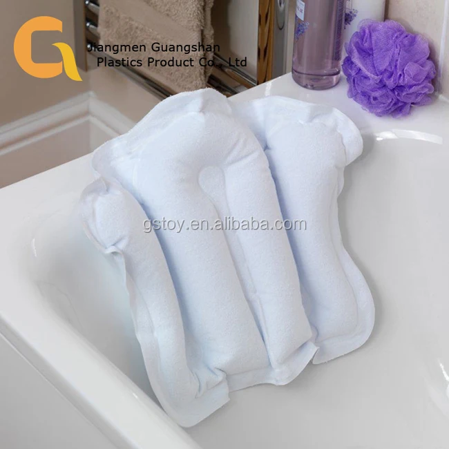 Inflatable Bathtub Shoulder Back Support Rest Bathroom Accessories Shell Shape Pillow