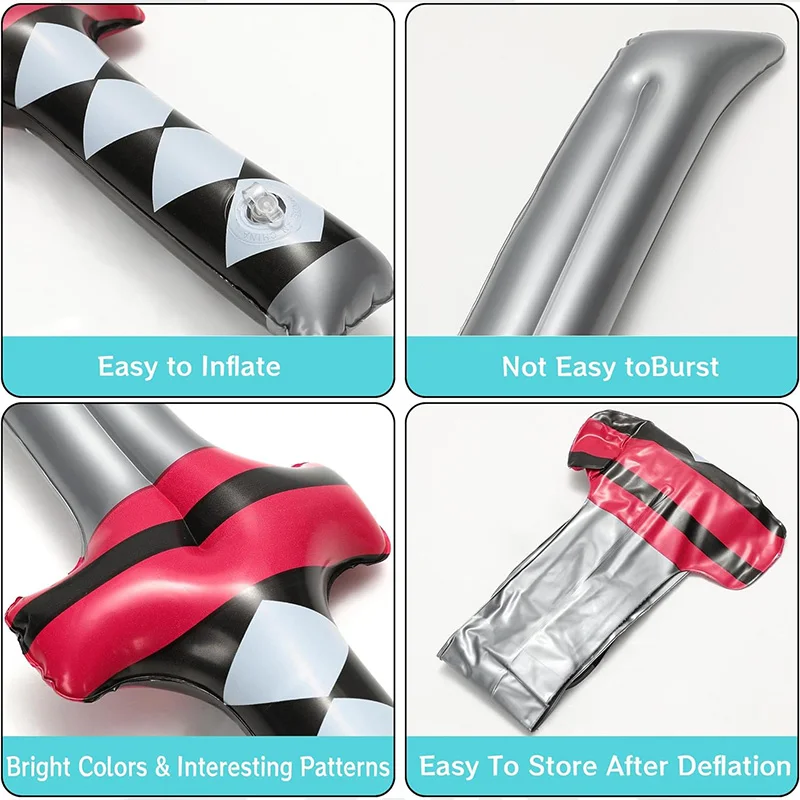 Blow Up Children Cosplay Outdoor Fun Game Props PVC Toy Sword Inflatable Sword Battle Party Favor Kids Play Pirate Toy Swords