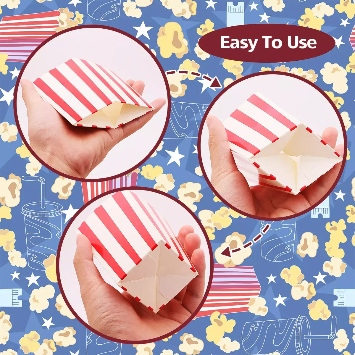 Wholesale Custom Printing Popcorn Bags Popcorn Packaging Bag Grease Resistant Popcorn Bag Your Own Logo