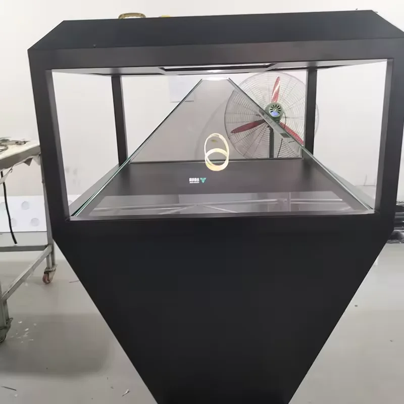 Custom hologram 360 degree 3D Holographic Projection Pyramid Hologram Display Box