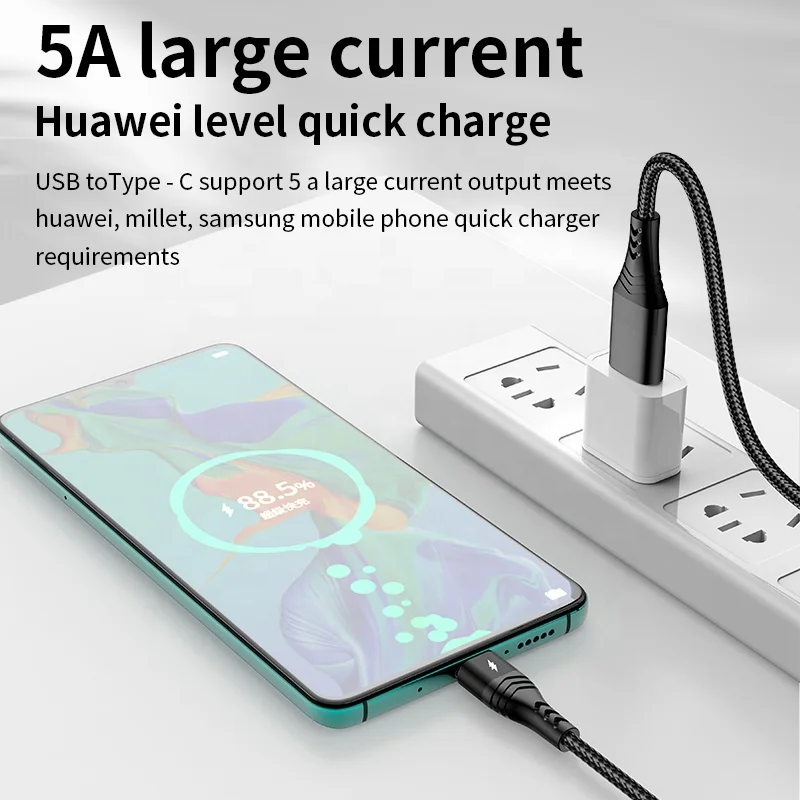 Factory Nylon Braided 6 in 1 USB C to USB C Cable Multi 3 in 2 Fast Charging Cable for iPads Laptop Tablets Phones