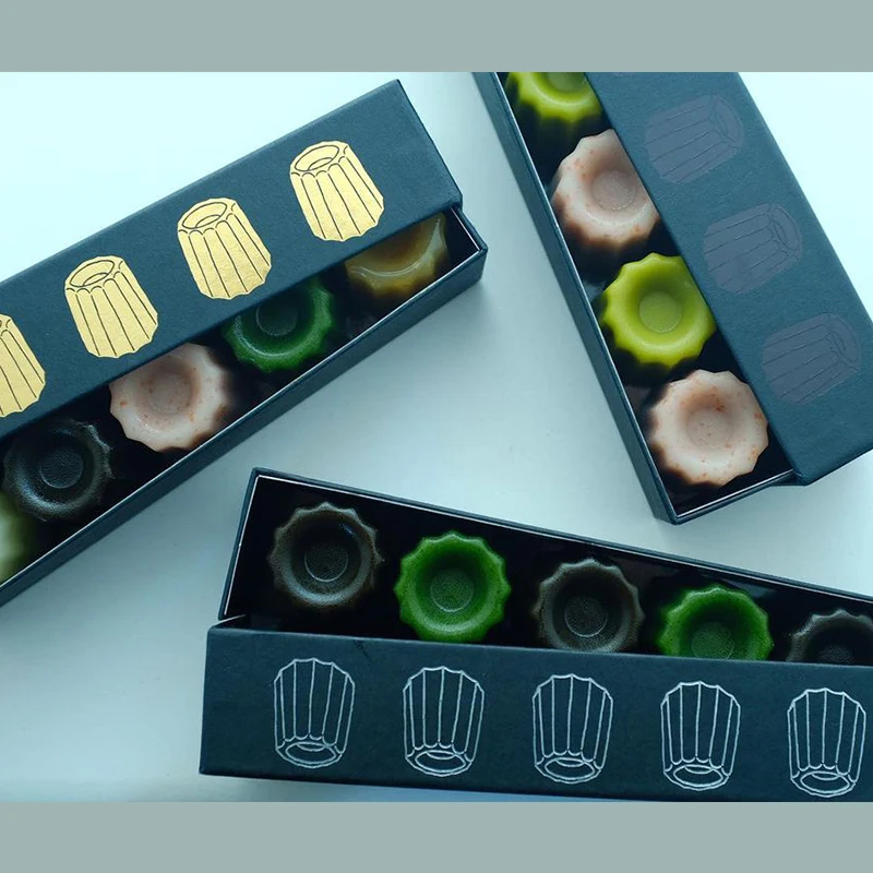 OEM high quality cupcake packaging luxury concise style canele chocolate candy box packaging