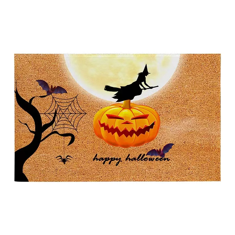 Natural Coconut Fiber Blank Bulk Plain Coco Coir Doormats Logo Floor Door Mat Colorful Custom Size Indoor Carpet