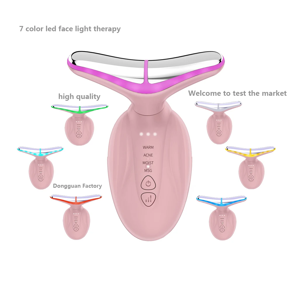 Best Selling Products 2025 Electric Facial Lift 7 Color Led Face And Neck Beauty Device Skin Care Home Use Beauty Equipment