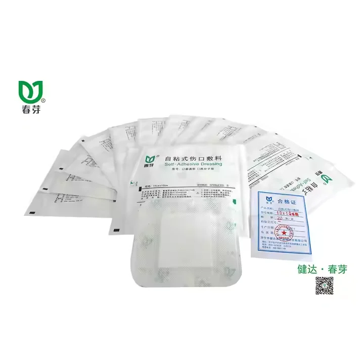 Non Woven Gauze Island Dressing for Surgical New Products Various Specifications 10*10cm Sterile Medical Wound Burn Dressing
