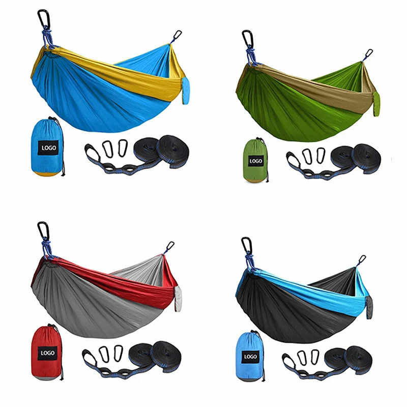 WINPOLAR 2021Custom Logo Super Large Relaxing Double Travel Nylon Parachute easy setup hammock
