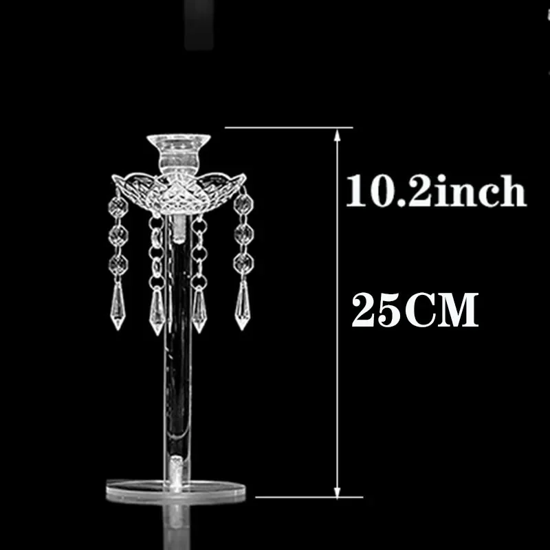 New Modern Transparent Single Candelabra Acrylic Candle Holders wedding candlestick for wedding table centerpieces decoration