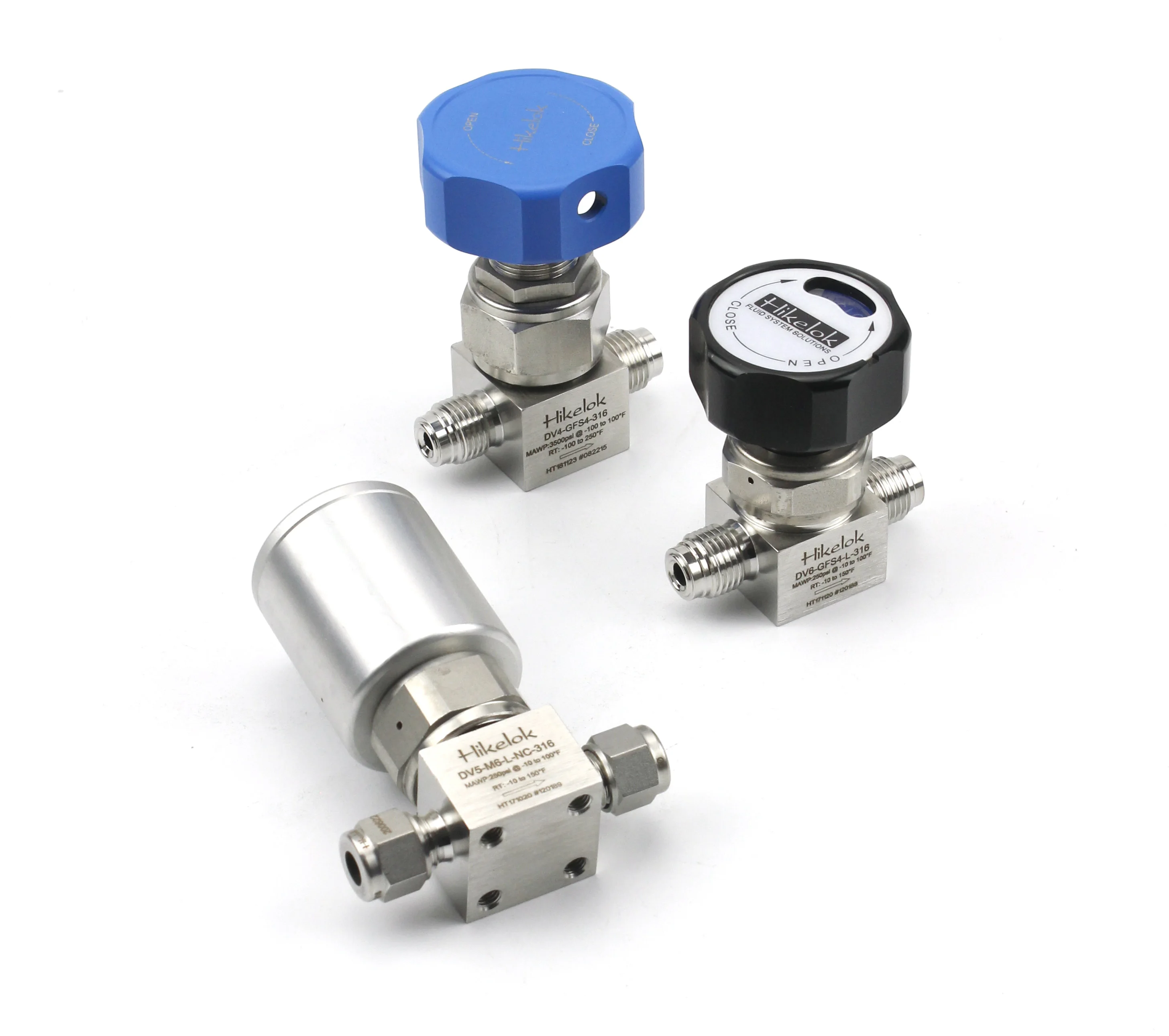 Swagelok Type 316L stainless steel  VCR NPT fittings high purity diaphragm valve with pneumatic normally open