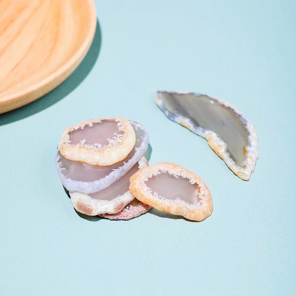 Wholesale Polished Healing Gemstone Natural Quartz Stones Agate Slices for Fengshui