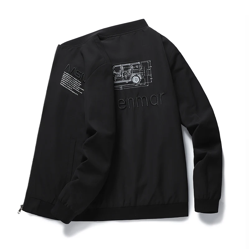 
Outdoor Hip-hop Style Men Embroider Plus Size Flying Aviator Pilot Jacket Bomber Jacket 