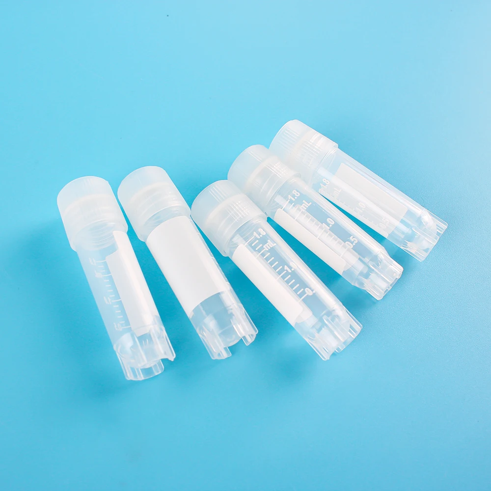 Laboratory Sample Storage PP Cell 2 ml Cryogenic Vial Sterile External Thread