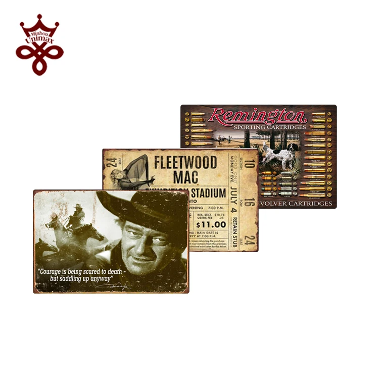 Custom vintage metal signs for sell movie star antique metal sign 20X30CM decorative tin signs