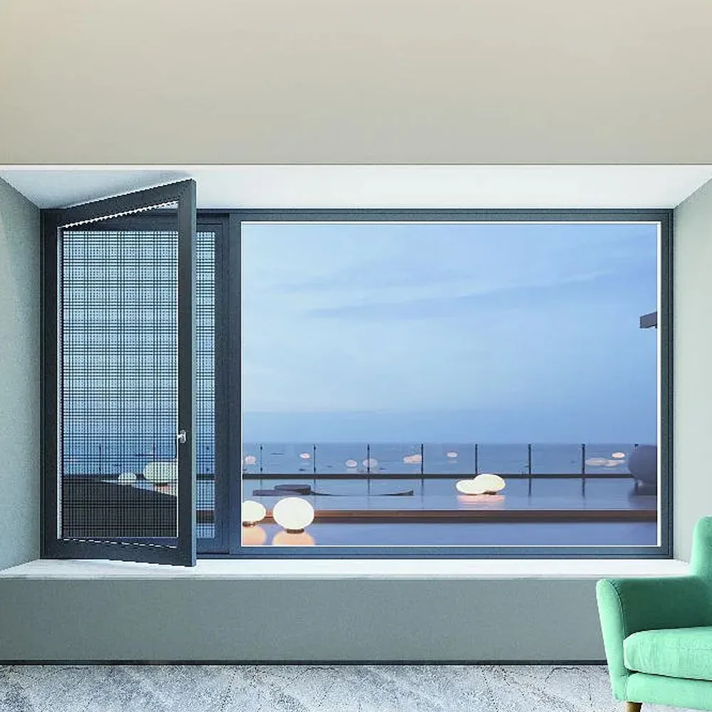 Window agent standardized production thermal break aluminum casement  windows