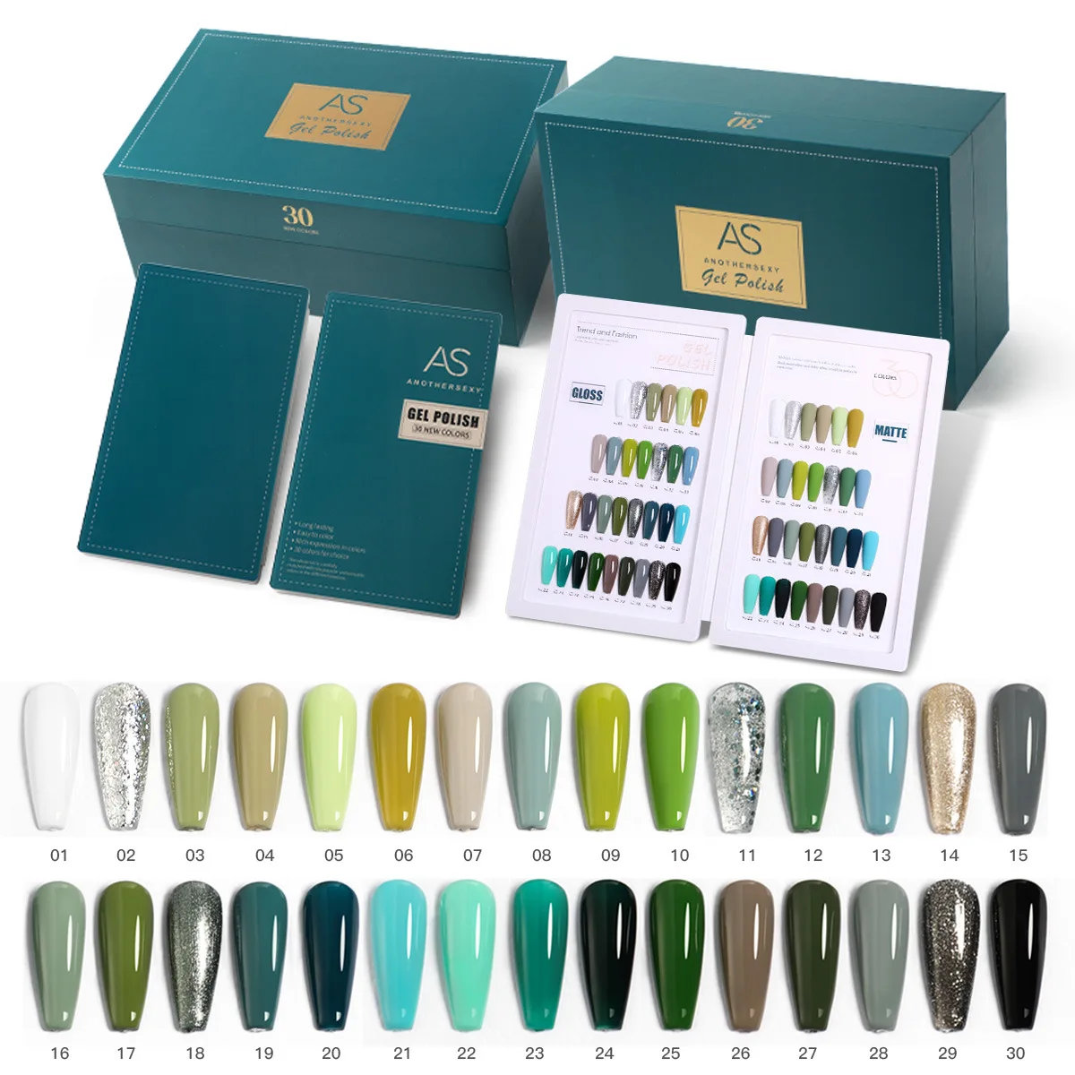 New 30 colors AS nail art gel polish set soak off 15ml popular uv gel nail polish set