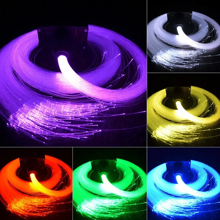  LED fiber optic lights Plastic optical 1mm side glow emitting customized 1-24 cores as