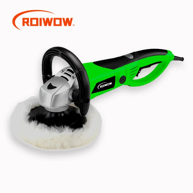 Электрическая полировальная машинка 1600 Вт регулируемая скорость 180 мм портативная электрическая вращающаяся для полировки поверхности автомобиля с ЖК-дисплеем