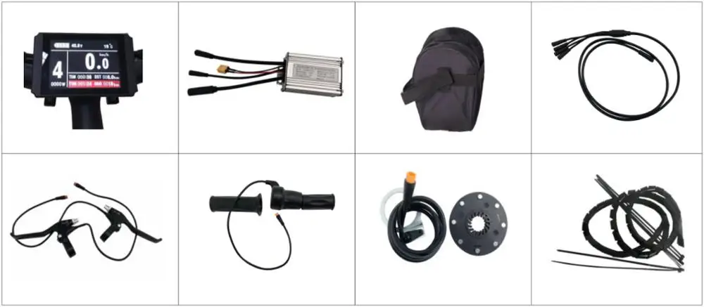 36V waterproof  brushless gear smart light hub motor Snow Electric bicycle conversion Fat wide e Bike Kit 250W 350W 500W