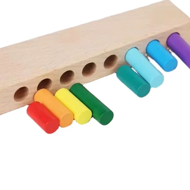 Baby Wooden Montessori Toys Children Puzzle Cylinder Blocks juguetes montessori de madera Kids toys wholesale