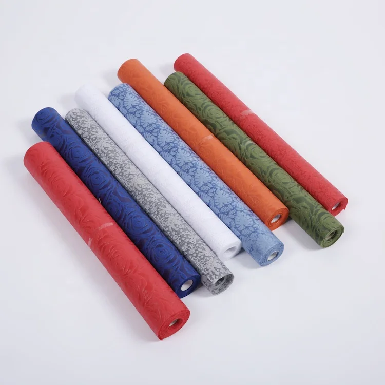 New products embossed non woven flower wrapping paper rolls polypropylene nonwoven fabric