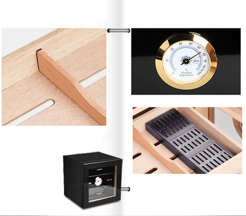 Goldsions Handmade Custom Cigar Cabinet Storage 150 CT Humidor Organizer