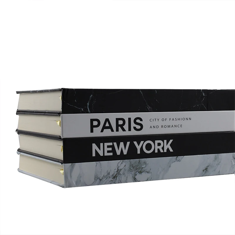 Customization Modern Hardcover Decorative Book Set Fashion Design Book Stack Display Books For Decorating