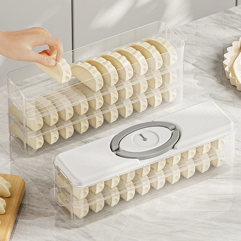 Multilayer Dumpling Storage Box Food Container Refrigerator Organizer