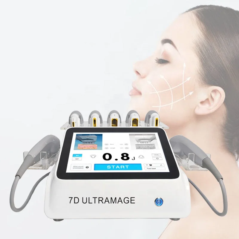 new arrival face lifting body slimming wrinkle removal 30000 shots portable hifu 7D machine
