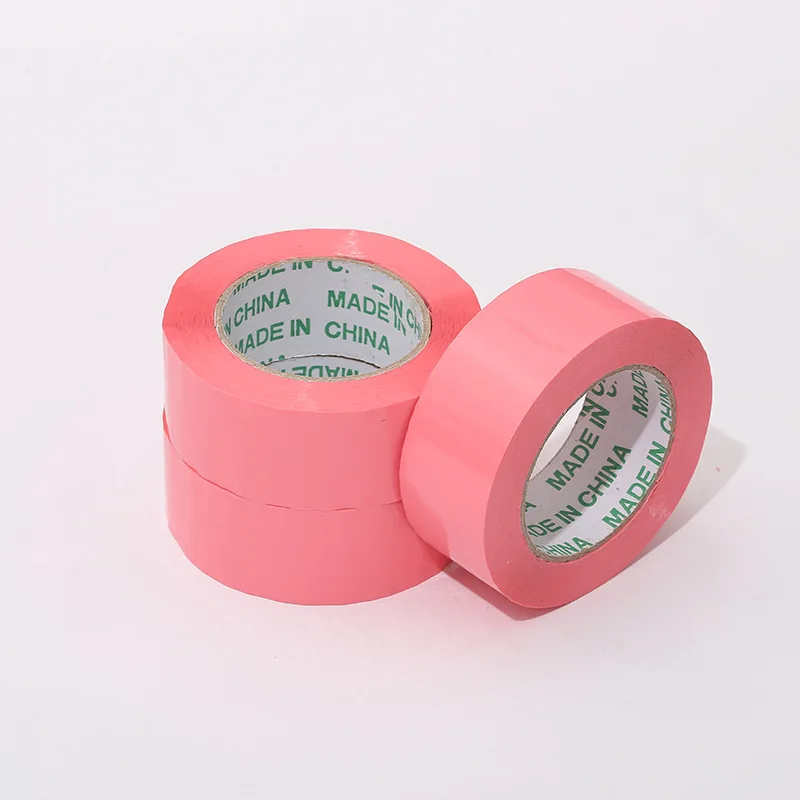 Shipping Packing Tape Eco-friendly Single Side Customized OEM Colored Pink Waterproof Acrylic Bopp Carton Sealing Tape 100m