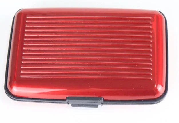 multiple color wallet credit card holder aluminum case protect rfid scanning