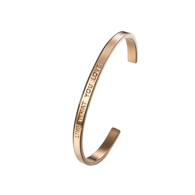 Craft Wolf custom jewelry gold silver titanium  women bangles  316L stainless steel trendy bangle bracelet for men