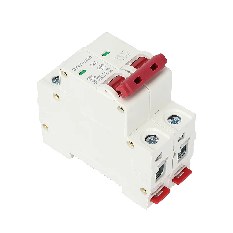 DZ47-125 Solar DC MCB 2P 2 pole 2pole double pole 63A 80A 100A 125A 600V 10KA DC MCB electric Mini miniature circuit breakers
