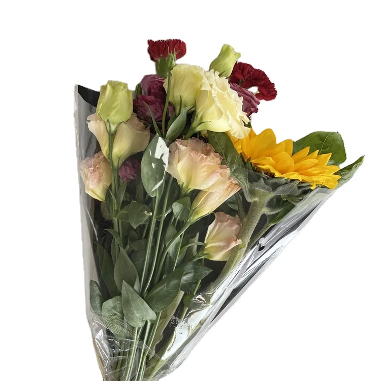 High quality biodegradable flower sleeve flower packaging bag plastic waterproof bouquet bag